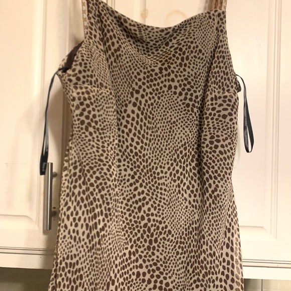 Chiffon Lined Leopard Dress evening cocktail party dress womens - Picture 10 of 12
